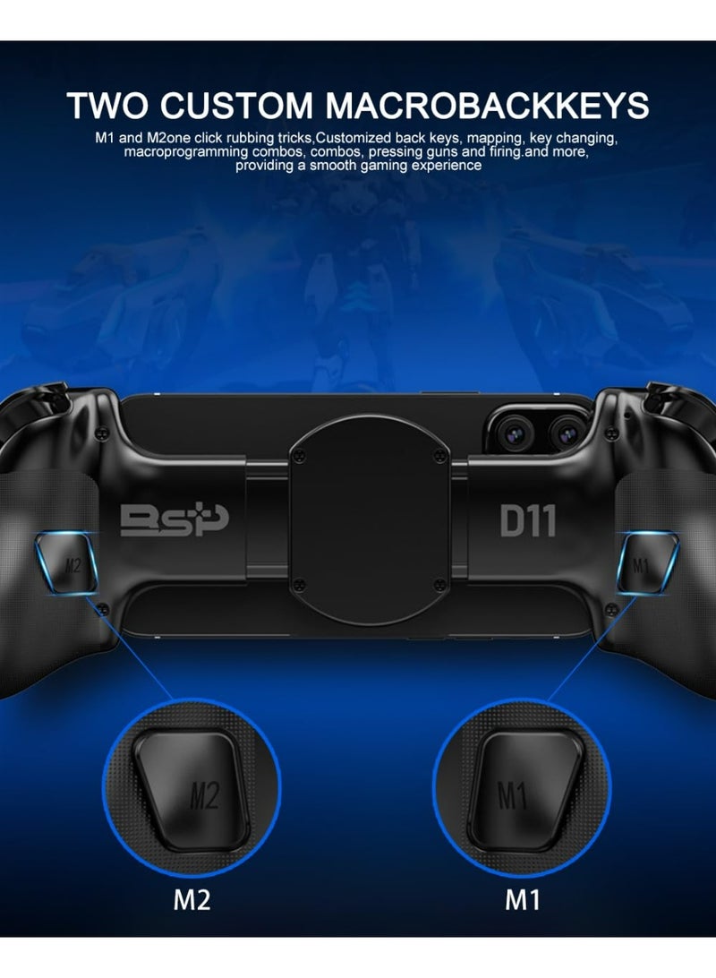 وحدة تحكم ألعاب الهاتف المحمول Bluetooth ل Nintendo Switch 2 و iOS و Android والأجهزة اللوحية، قبضة لوحة الألعاب اللاسلكية مع عصا التحكم في تشغيل تأثير Hall، وحدة تحكم الهاتف المريحة لأجهزة iPhone و iPad Pro و Samsung - Image 4